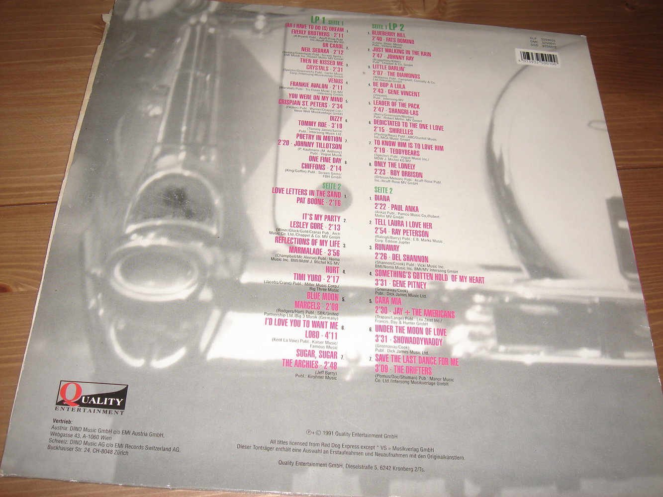 rock`n roll lovesongs schallplatte-2 platten!