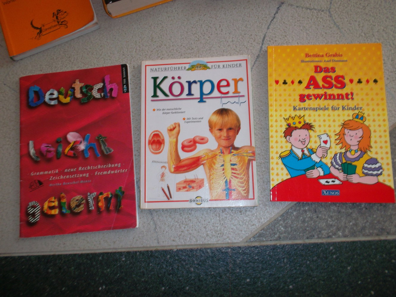 5 lernbücher,lexikon,1 spielebuch