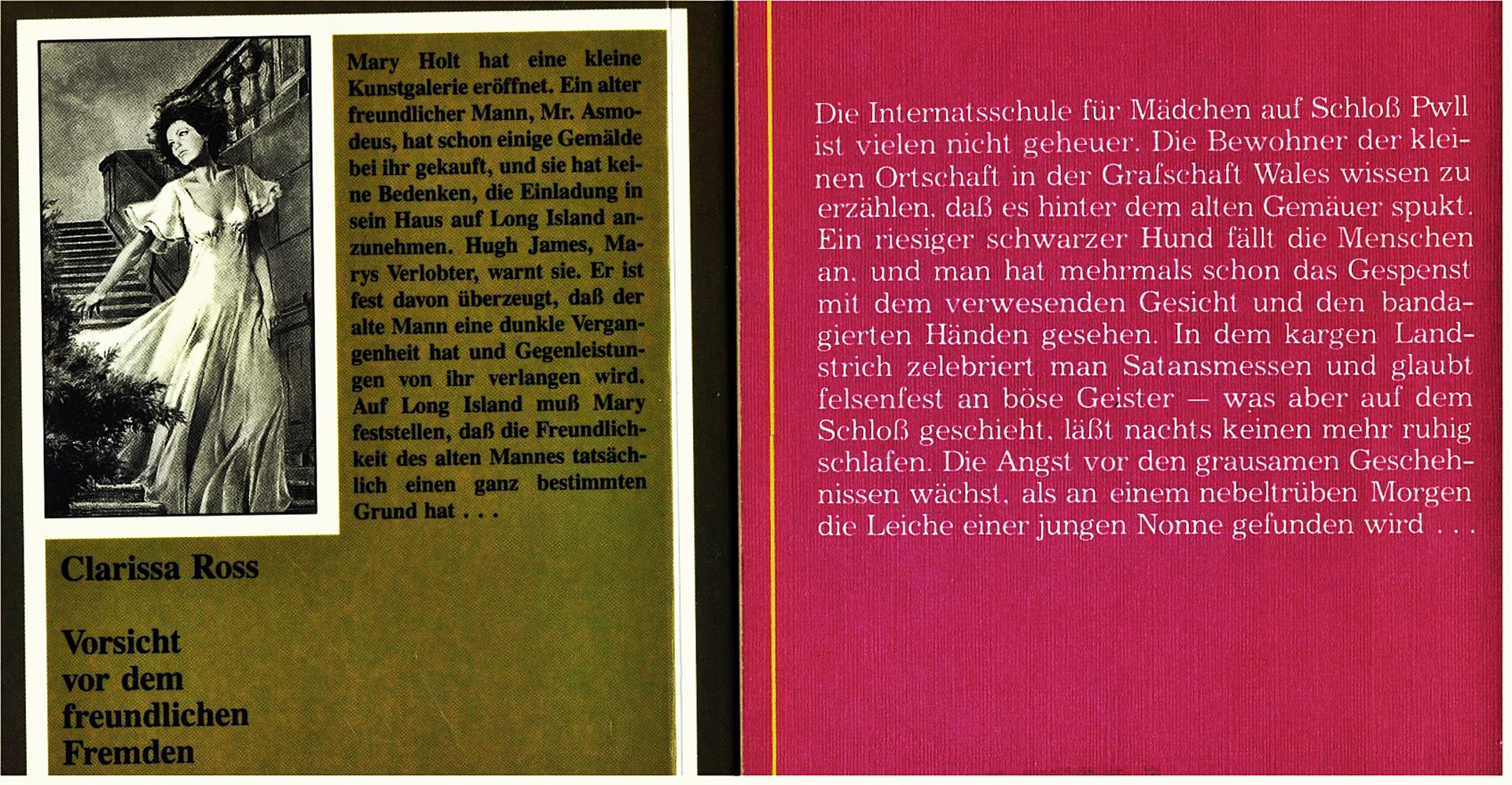 2 Romane : Vorsicht vor dem freundlichen Fremden ( Clarissa Ross ) / Zu Gast bei den Teuflischen ( P. McCartney )