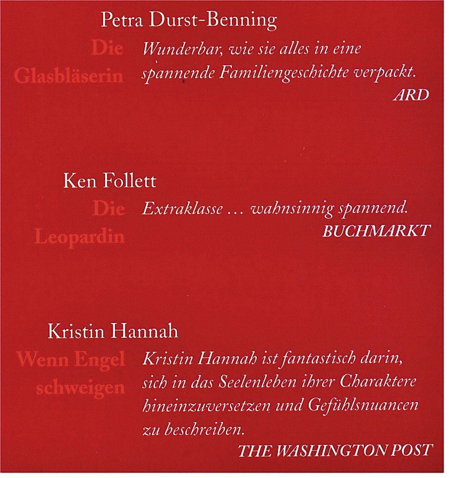 Reader`s Digest Auswahlbuch - Die Glasbläserin - Die Leopardin - Wenn Engel schweigen