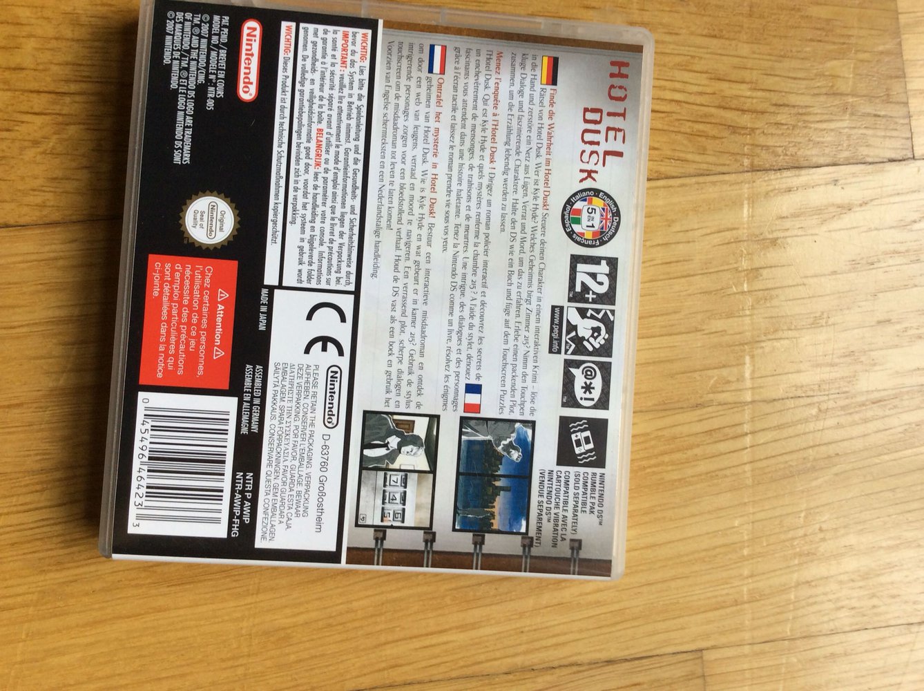 Nintendo DS spiel Hotel Dusk Room 215 mit Beschreibung 