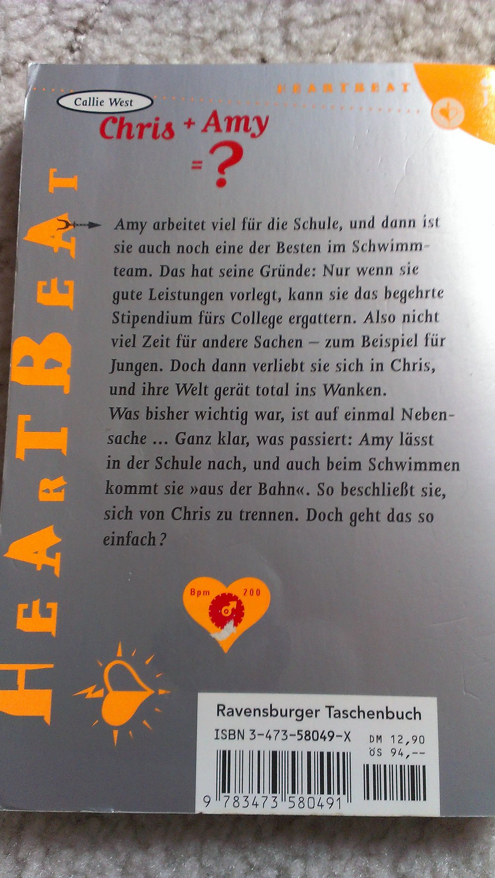 Jugendroman Chris + Amy = ? von Callie West