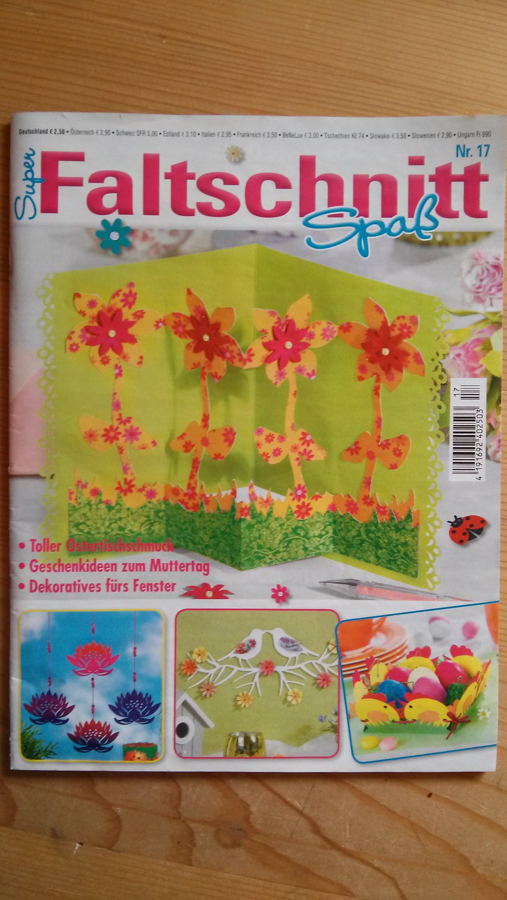 Zeitschrift, basteln, Faltschnitt, zu Verschenken