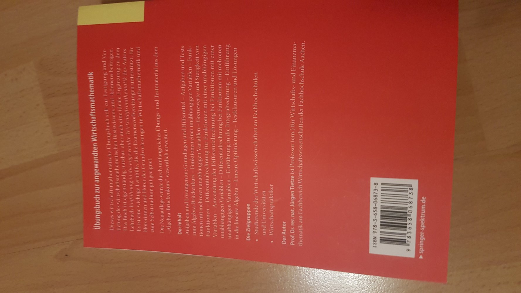 Übungsbuch zur angewandten Wirtschaftsmathematik