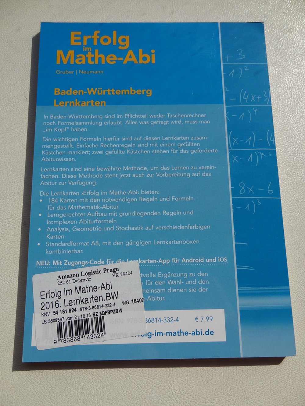 Erfolg im Mathe-Abi Baden-Württemberg Lernkarten 184 Stück Gruber Neumann