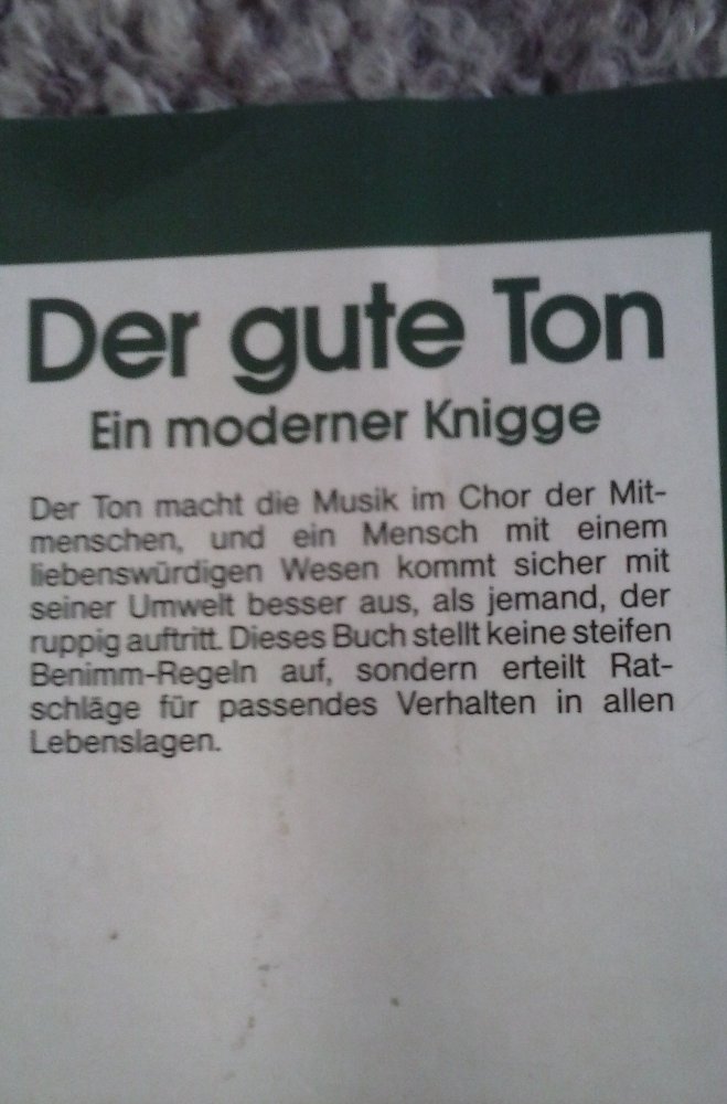 Der gute Ton. Ein moderner Knigge 