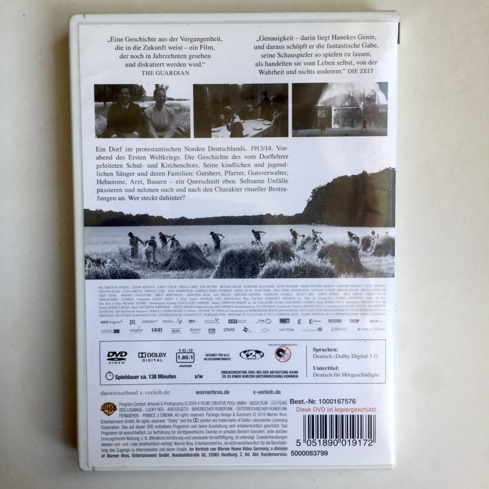 DVD: Das weisse Band von Michael Haneke 2009 Deluxe Edition