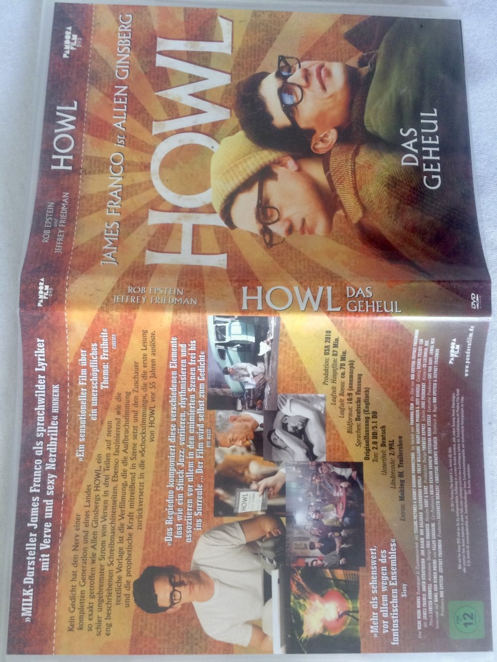 Howl (Das Geheul) James Franco als Allen Ginsberg von Rob Epstein und Jeffrey Friedman