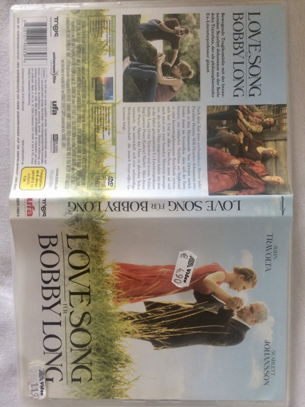 DVD: Lovesong für Bobby Long mit John Travolta & Scarlett Johansson von Shainee Gabel