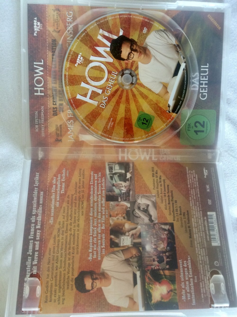 Howl (Das Geheul) James Franco als Allen Ginsberg von Rob Epstein und Jeffrey Friedman