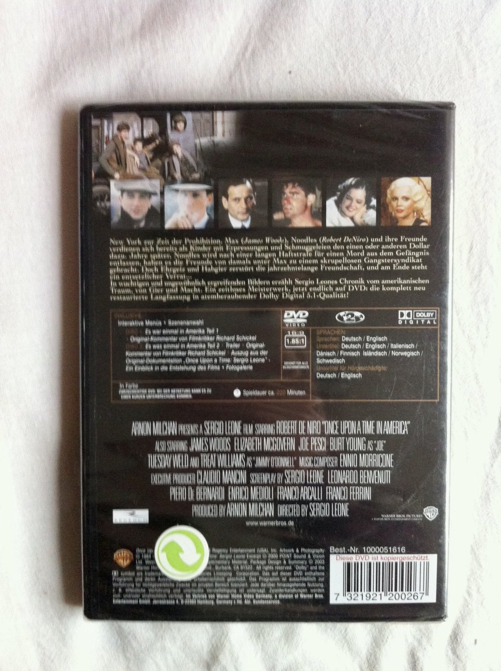 Es war einmal in America / Once Upon a Time in America von Sergio Leone - Special Edition 2 Disc Set Langfassung out of Print