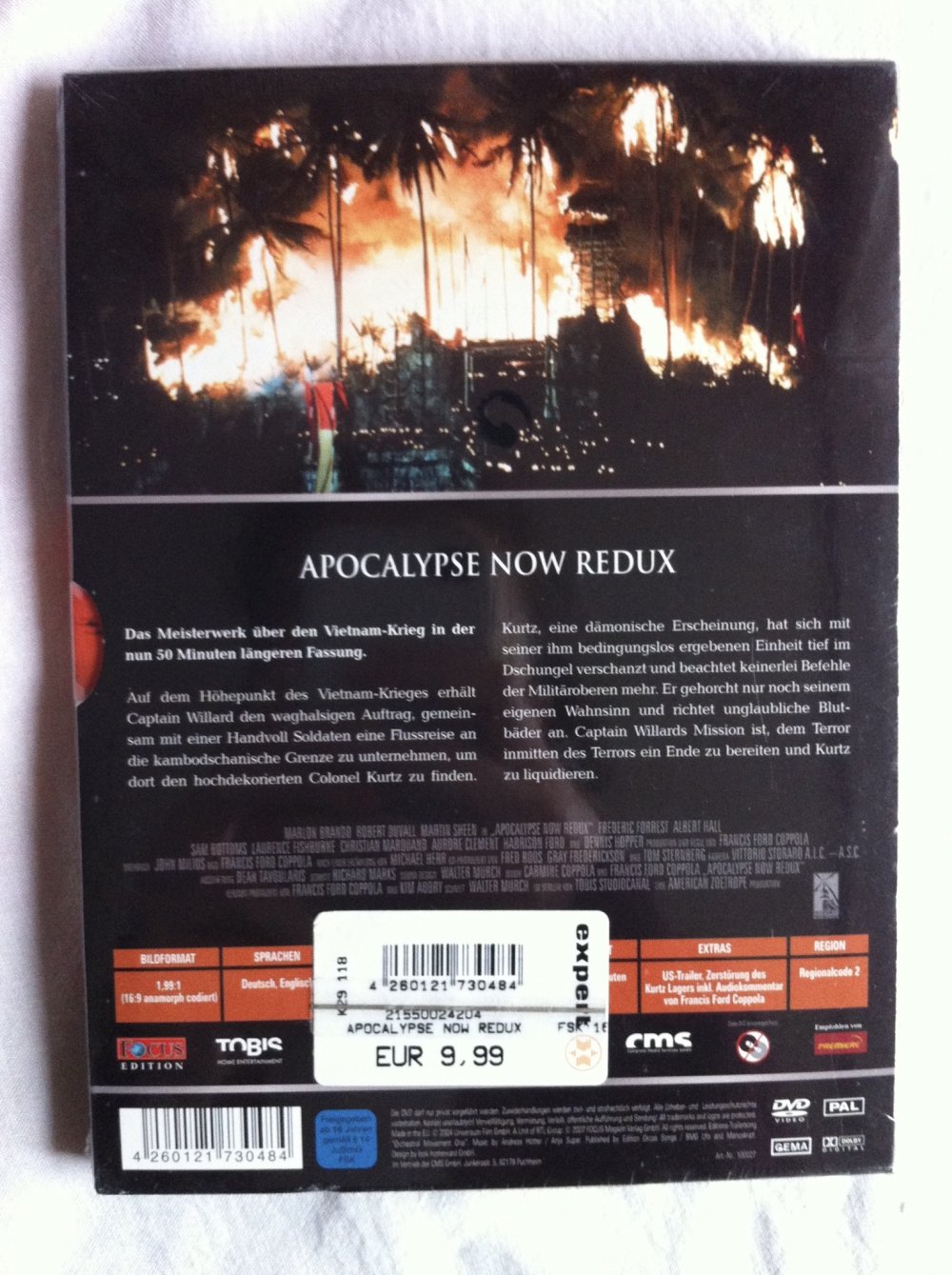 DVD: Apocalypse Now Redux 2001 von Francis Ford Coppola mit Marlon Brando, Robert Duvall...