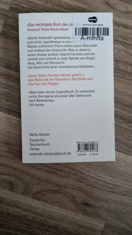 Bestseller Roman ,,nichts