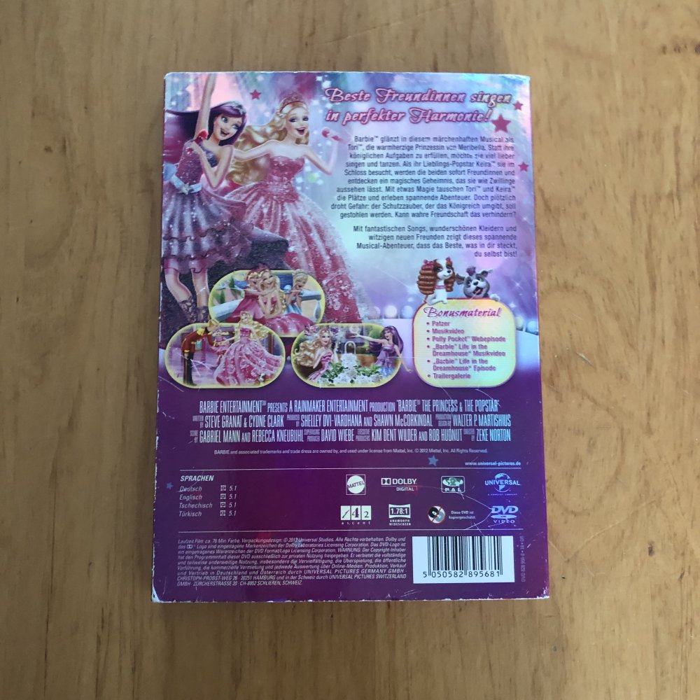 Barbie Die Prinzessin und der Popstar DVD 