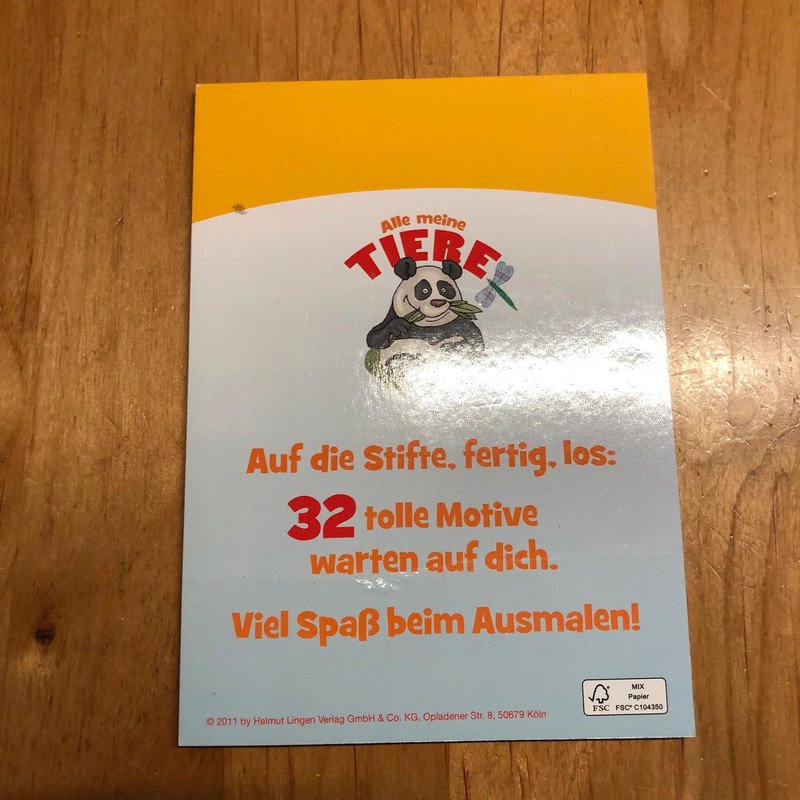 Alle meine Tiere Malspaß für unterwegs