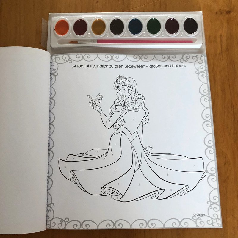 Buch Malen nach Zahlen Disney Prinzessinnen