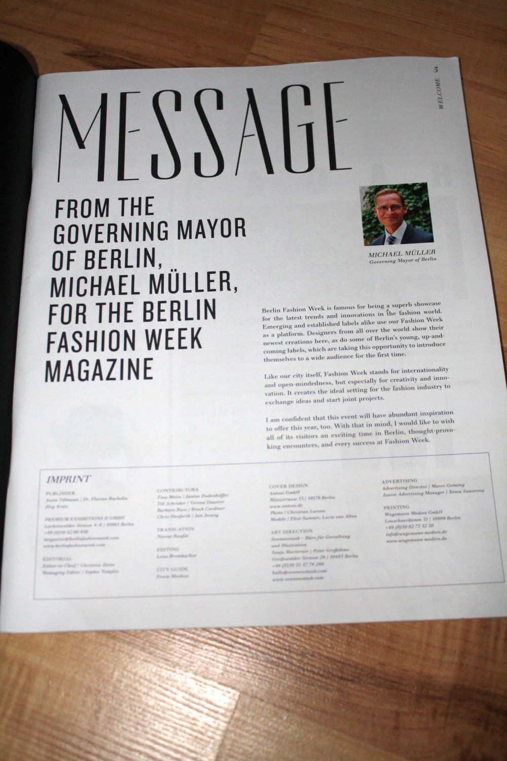 Berlin Fashion Week Magazine No 22 Spring/Summer 2017