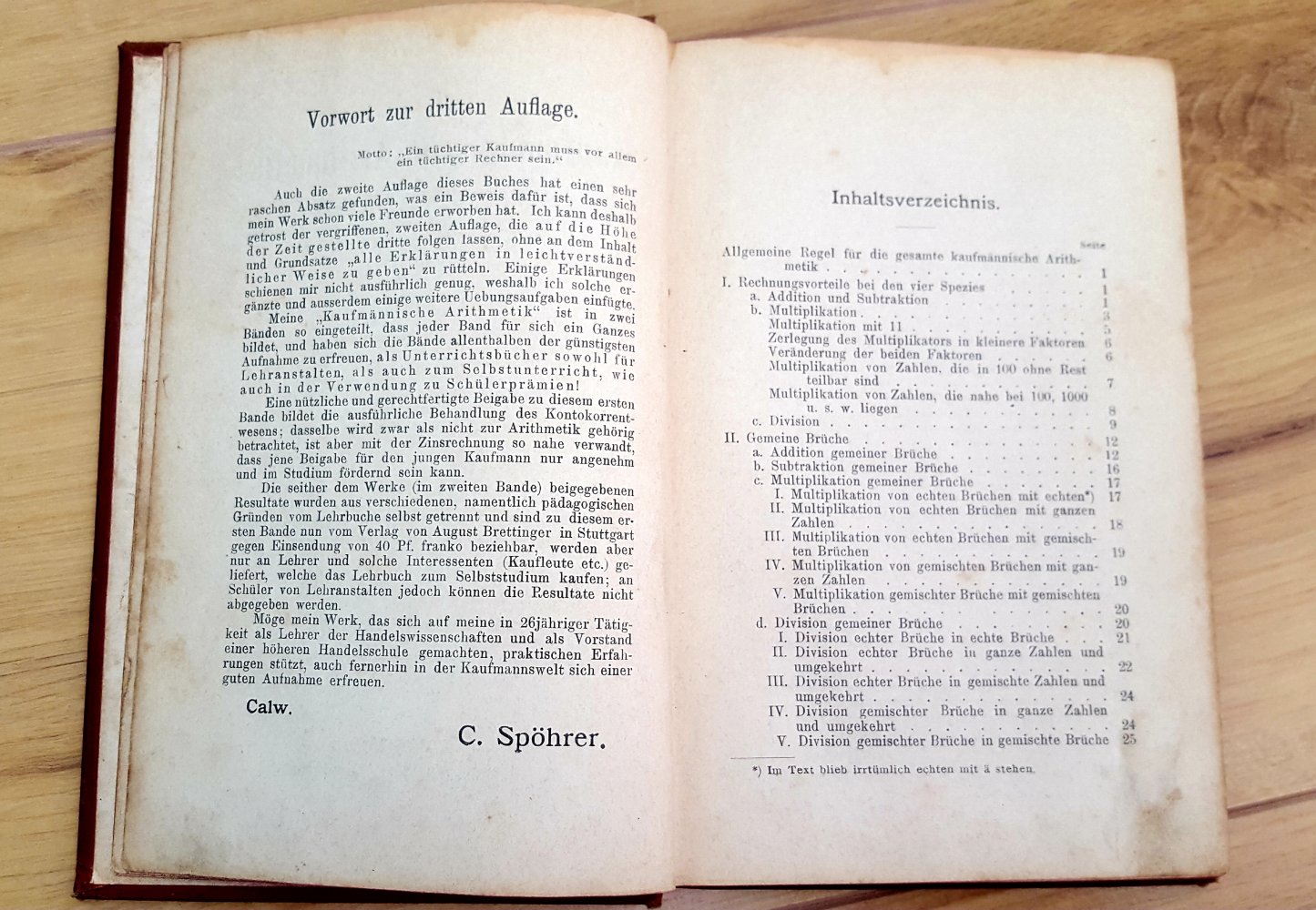 C. Spöhrer Kaufmännische Arithmetik