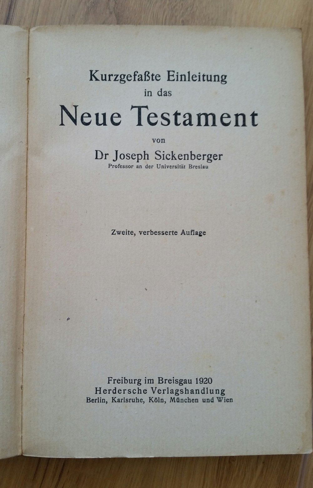 Dr. Joseph Sickenberger 