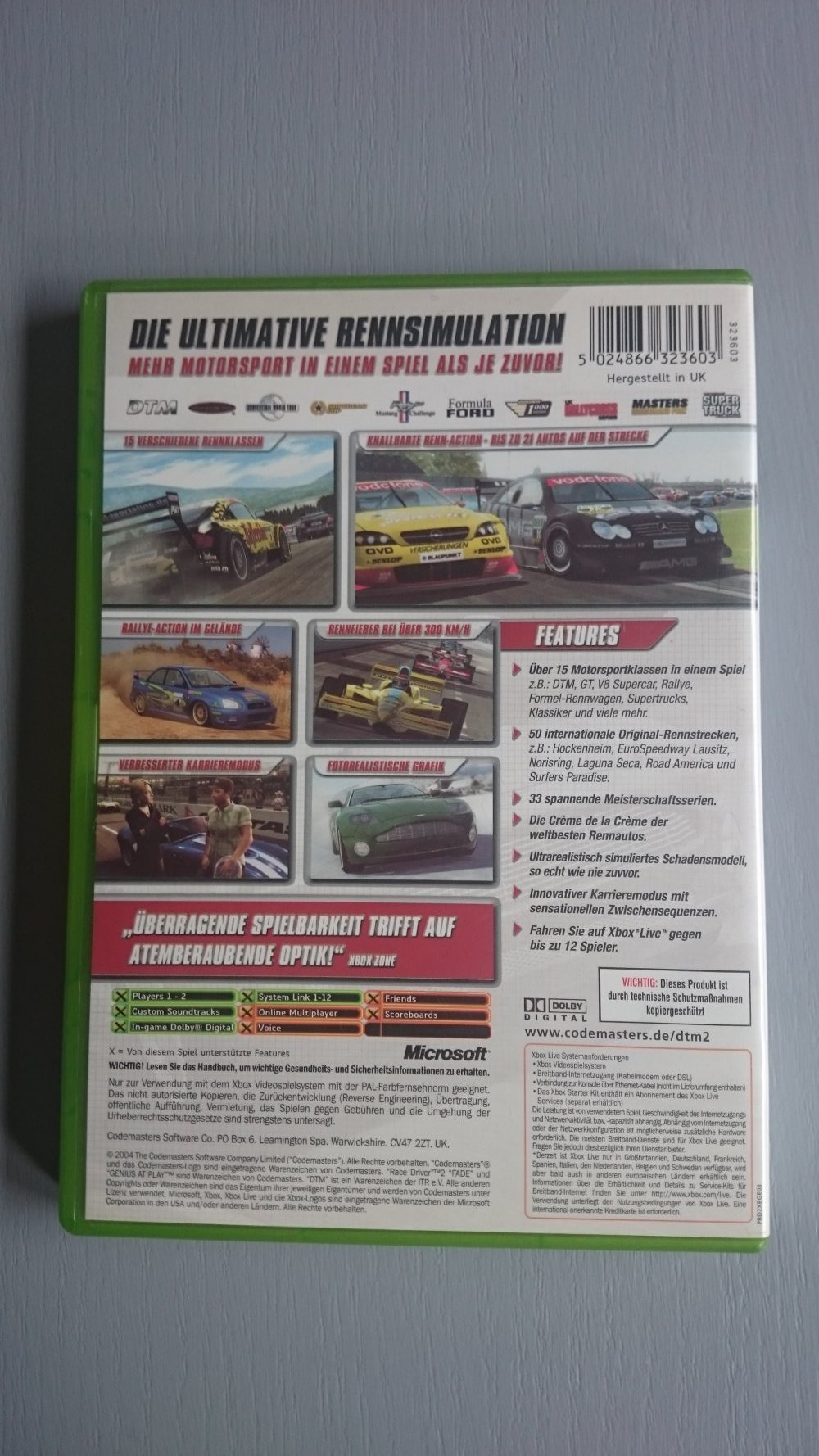 DTM Race Driver 2 für Xbox