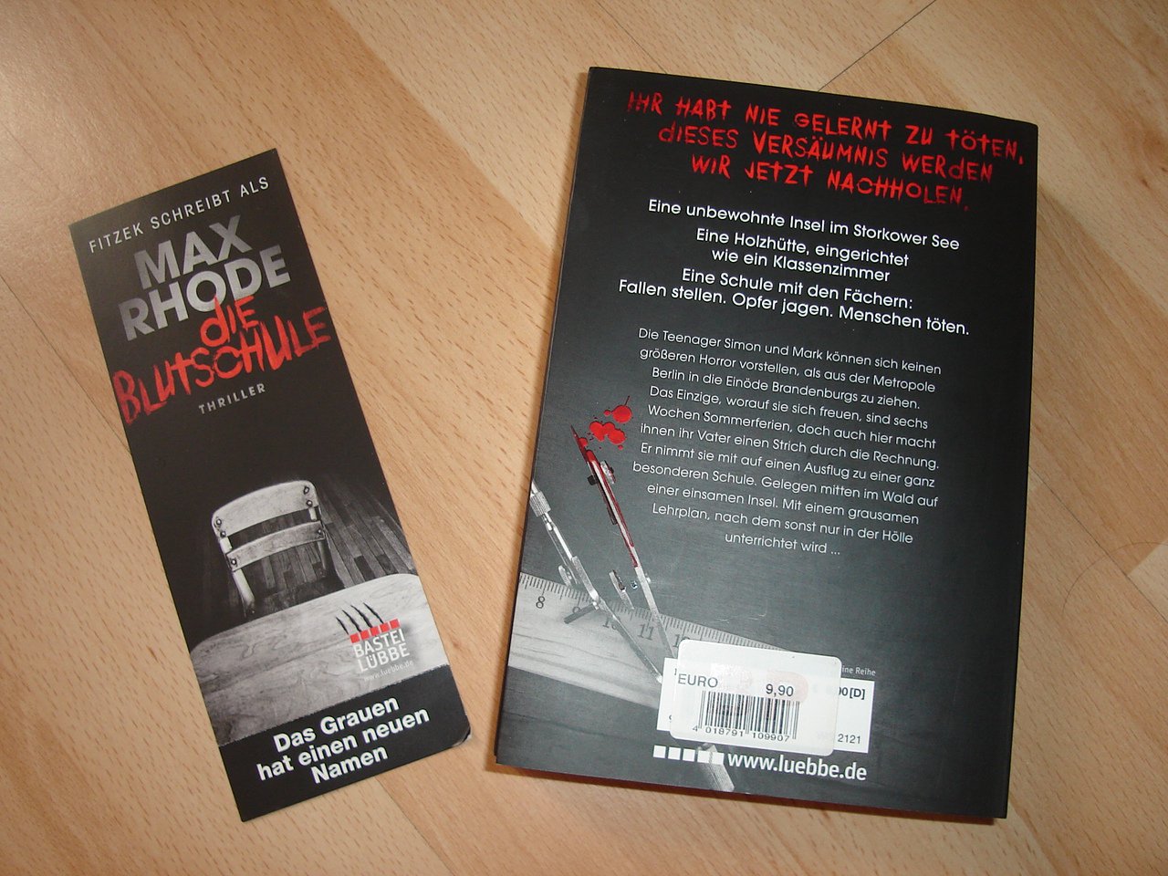 Die Blutschule - Max Rhode # Fitzek - Taschenbuch - neuwertig +Lesezeichen
