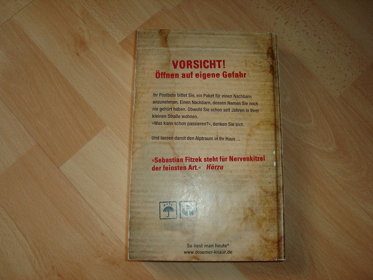 Das Paket - Sebastian Fitzek - gebundene Ausgabe - Neuwertig - 2016