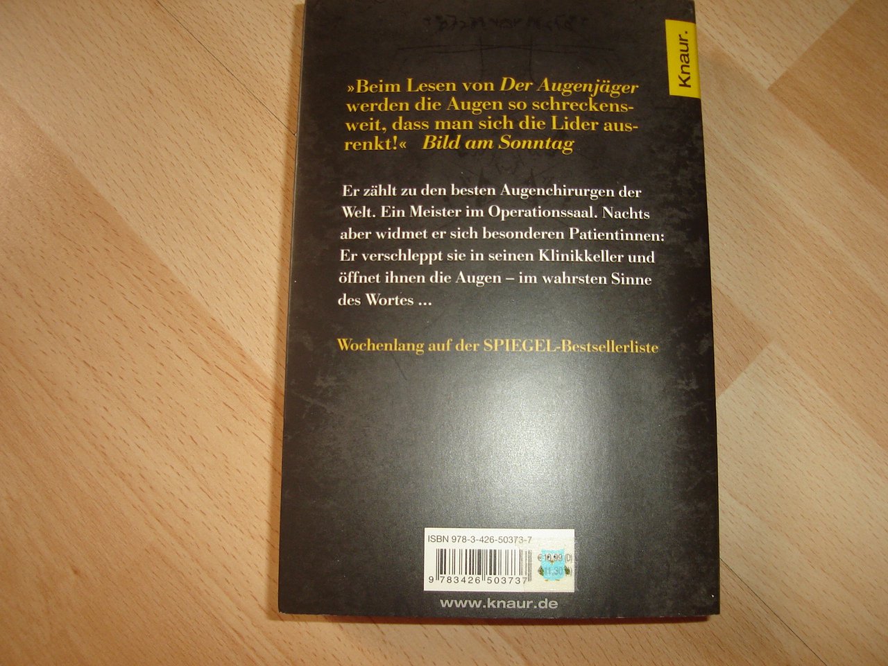 Der Augenjäger - Sebastian Fitzek - Taschenbuch - Neuwertig - 2012