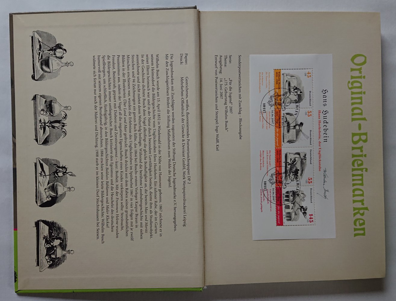 Wilhelm Busch: Der Maler und seine Geschichten - mit Sonderbriefmarken