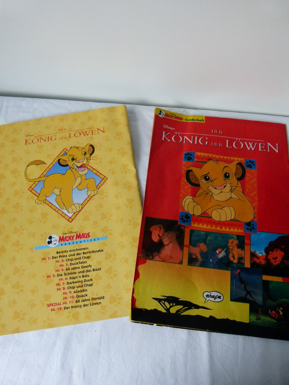 Disney 'Der König der Löwen' Comic & Micky Maus-Sonderheft, gut erhalten