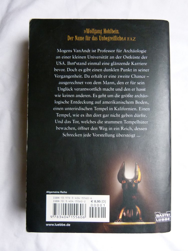 Wolfgang Hohlbein - Anubis; Fantasy Archäologie Roman Taschenbuch