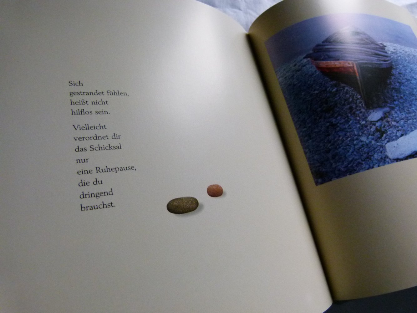 Spüre die Kraft, Bildband mit Texten/Lyrik, Natur Weisheiten Steine Meditation