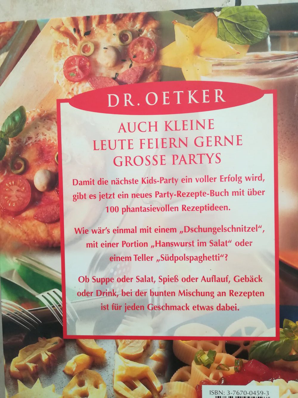 Partyrezepte für Kinder von Dr. Oetker 
