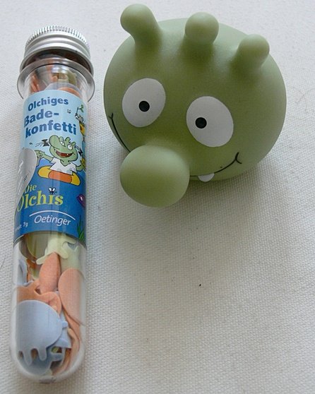 Die Olchis - Bücherpaket + Wasserspritzer + Badekonfetti