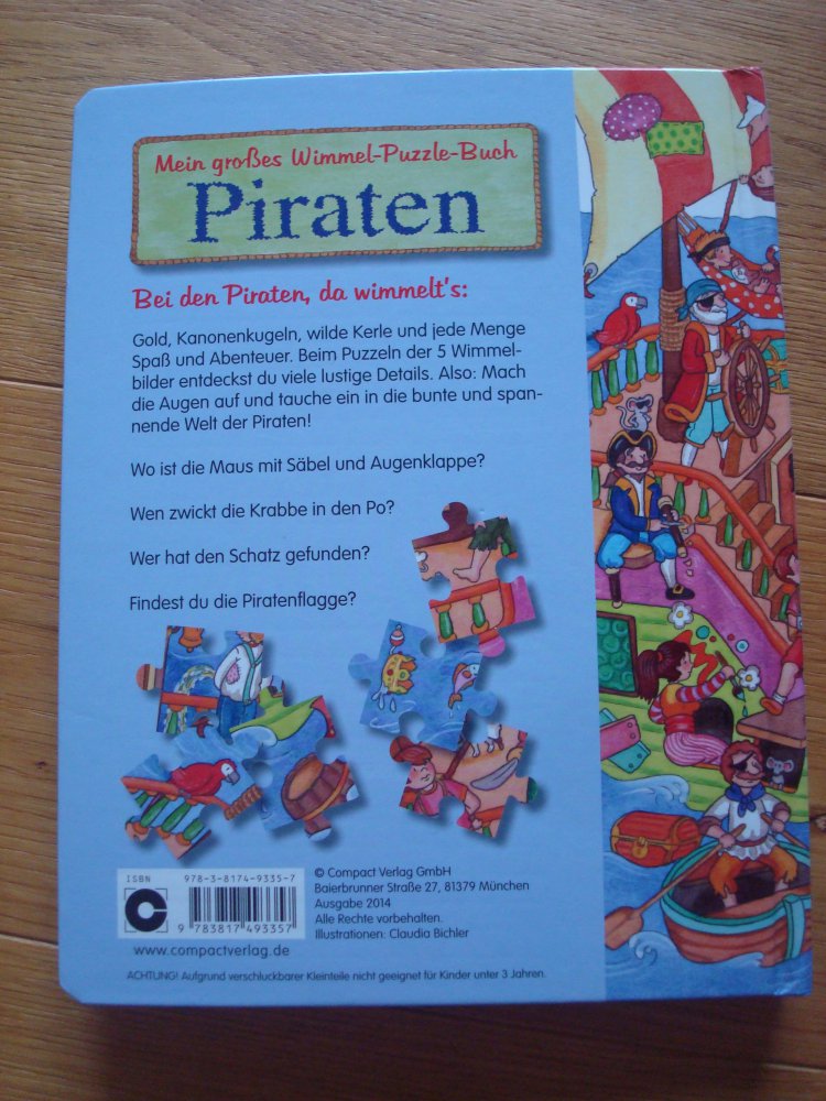 großes Puzzlebuch Piraten, Piratenbuch, Bilderbuch, Wimmelbuch