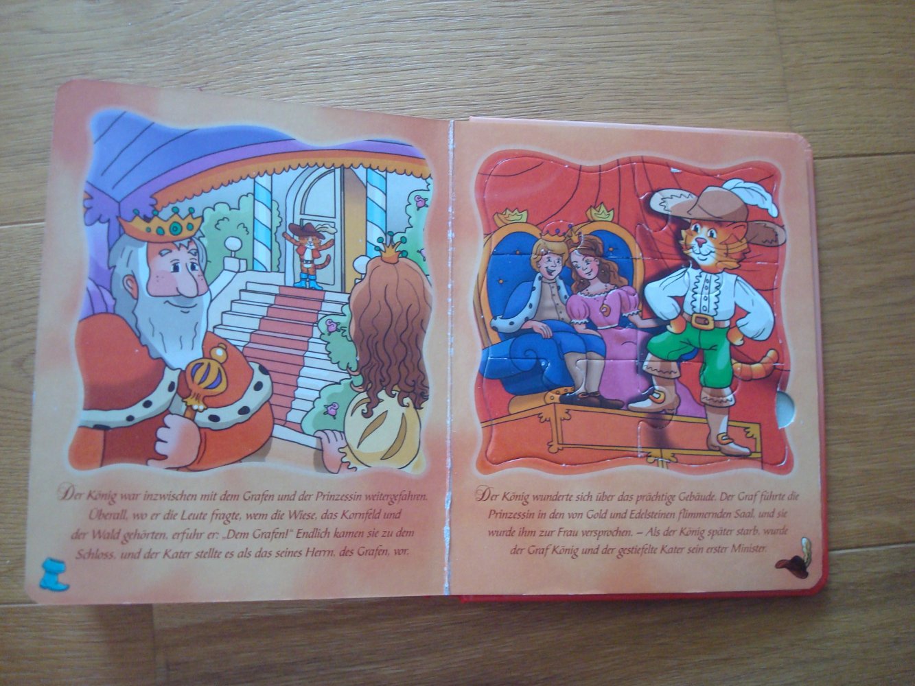 Buch, Bilderbuch, Puzzlebuch Märchen Der gestiefelte Kater