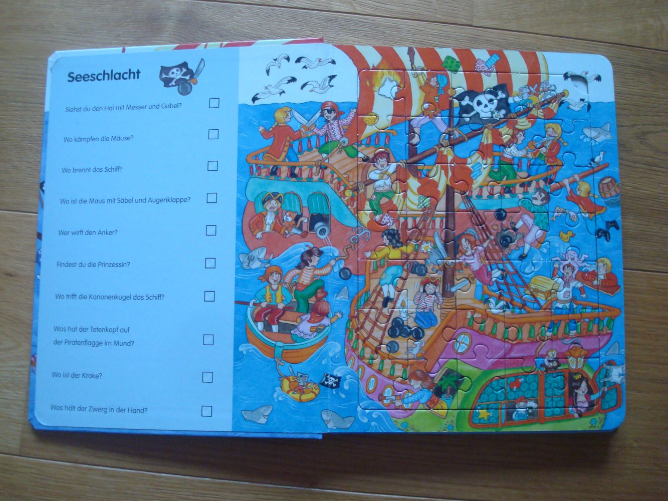 großes Puzzlebuch Piraten, Piratenbuch, Bilderbuch, Wimmelbuch