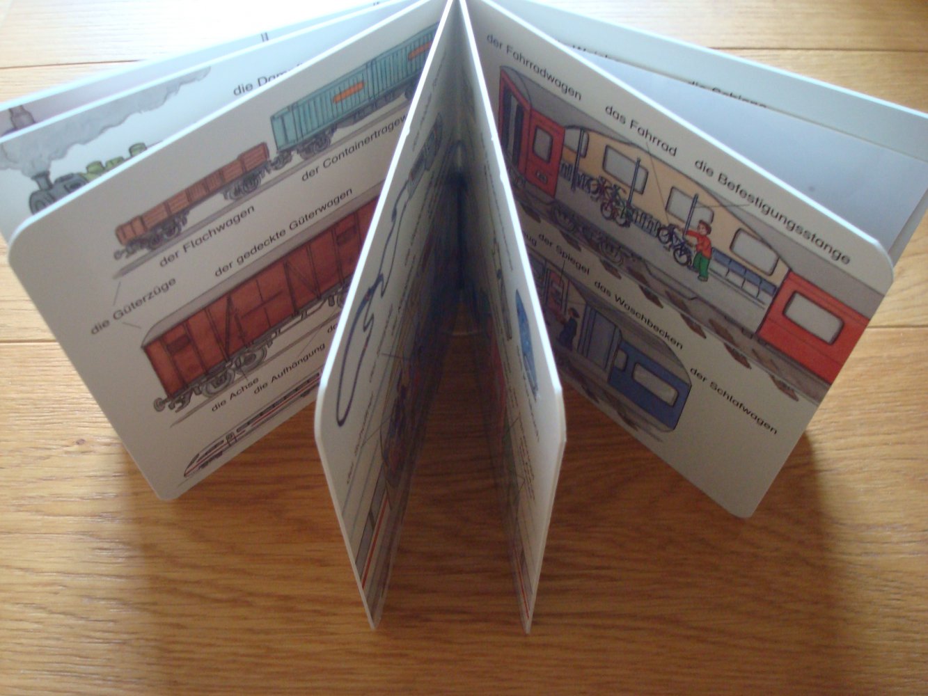 Buch, Bilderbuch, Wissensbuch, Begriffebuch Eisenbahn mit Wimmelposter