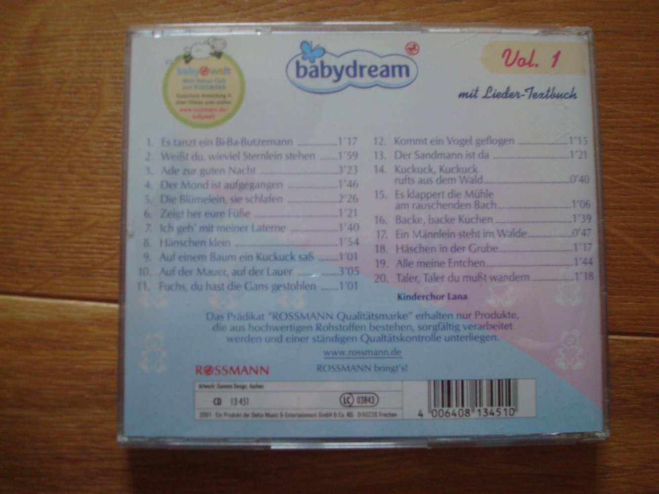 CD Kinderlieder, Babylieder, Babymusik