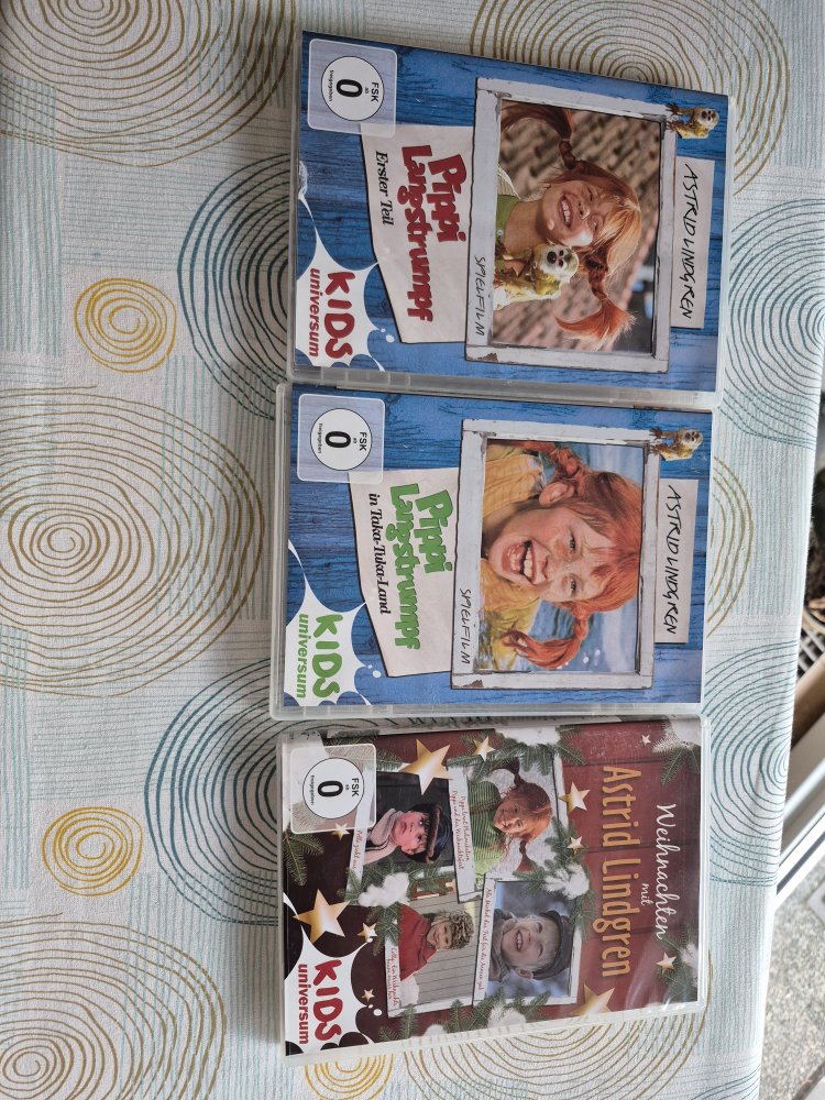 3 DVDs mit Geschichten von Astrid Lindgren