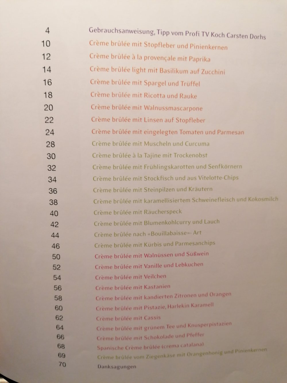 Kochbuch Crèmes Brûlées