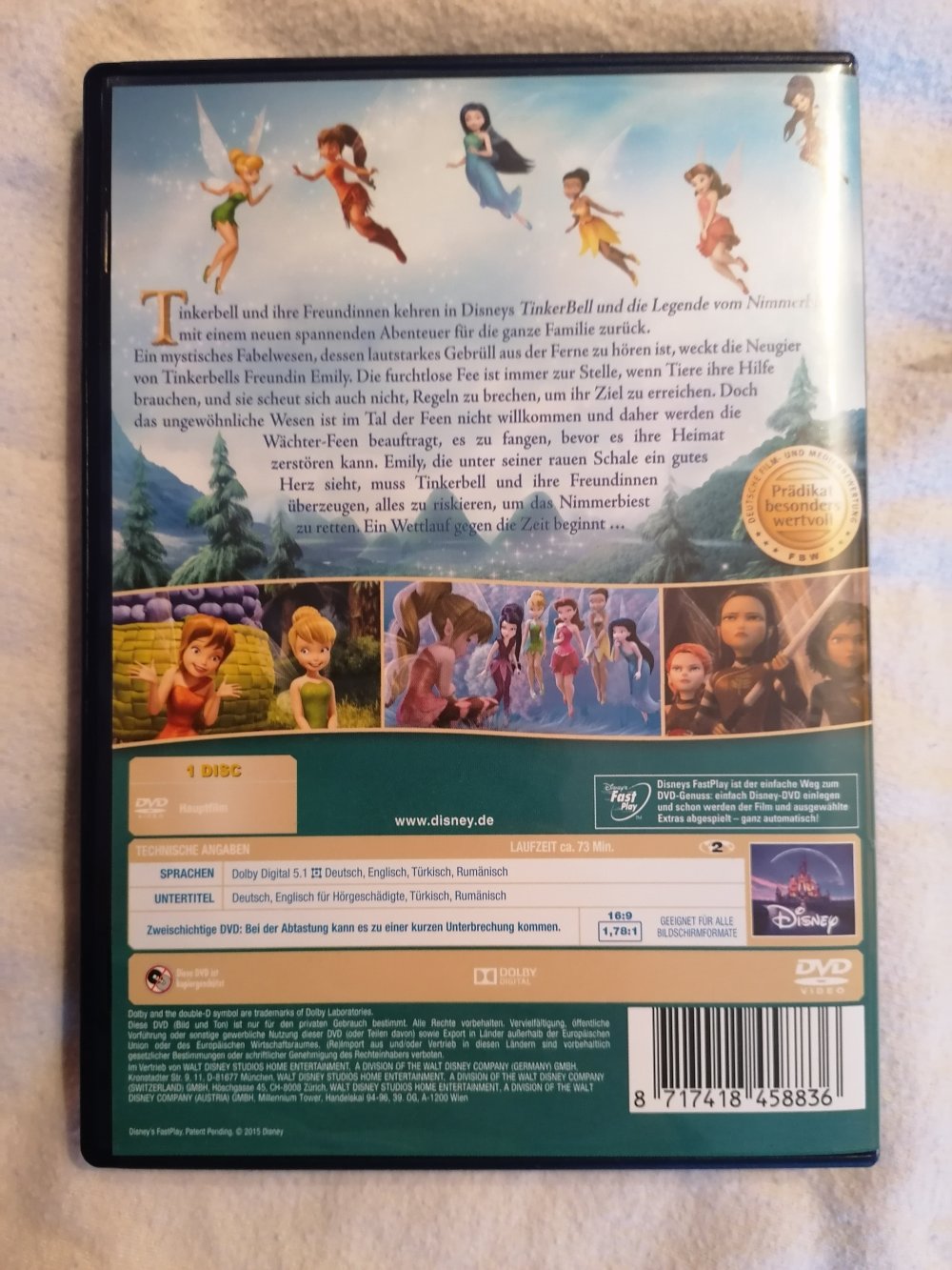 DVD: Disney - TinkaBell und das Nimmerbiest
