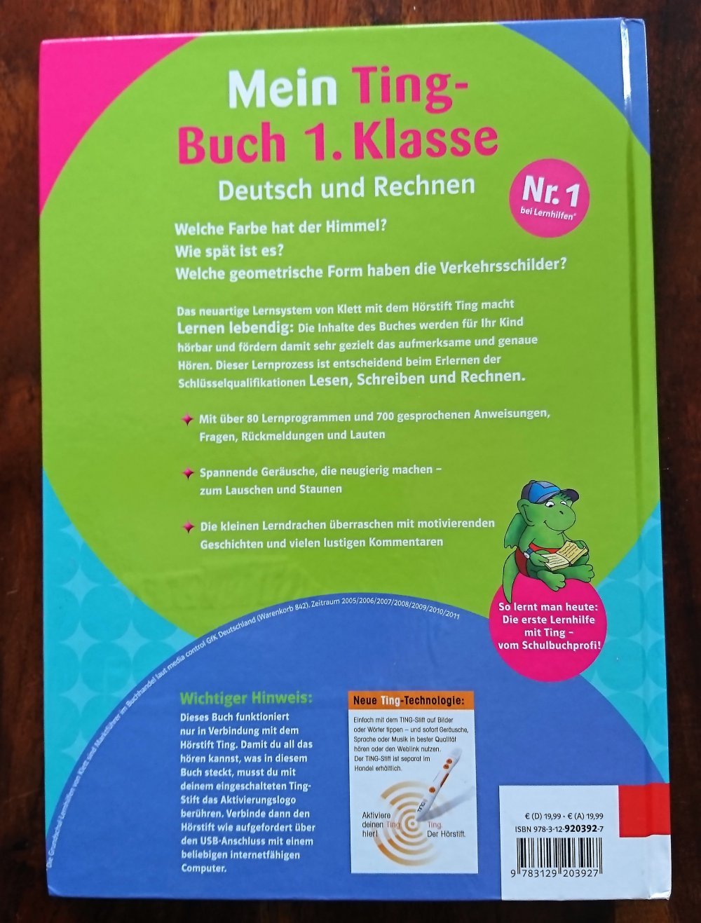 Mein Ting Buch 1. Klasse - Deutsch und Rechnen, Klett Verlag, Buch / Übungsbuch/ Lernhilfe