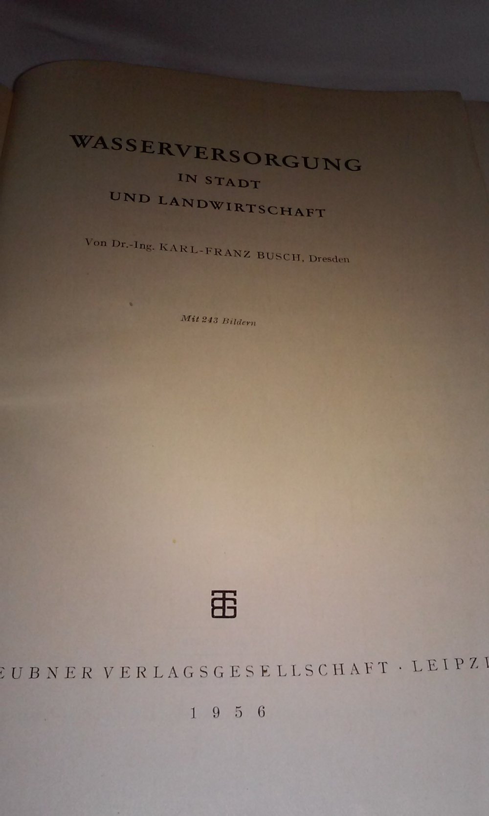 Wasserversorgung in Stadt und Landwirtschaft Geohydrologische Grundlagen antik Sammlerstück