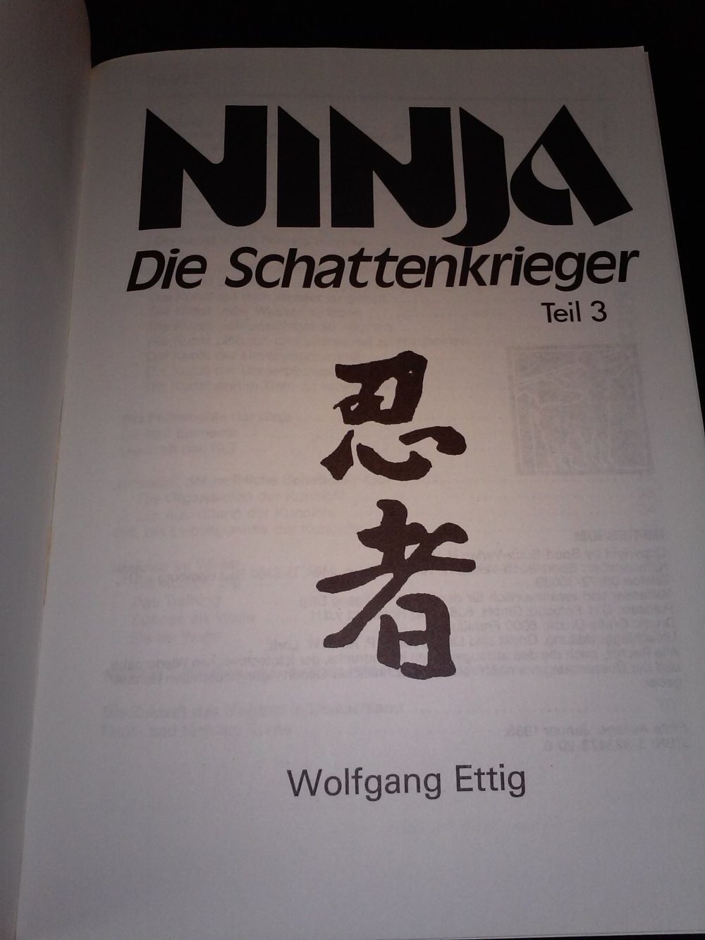 Wolfgang Ettig: Ninja Die Schattenkrieger Teil 3