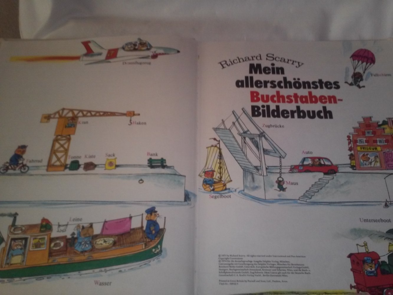 Richard Scarry: Mein allerschönstes Buchstaben-Bilderbuch - Kinderbuch alt