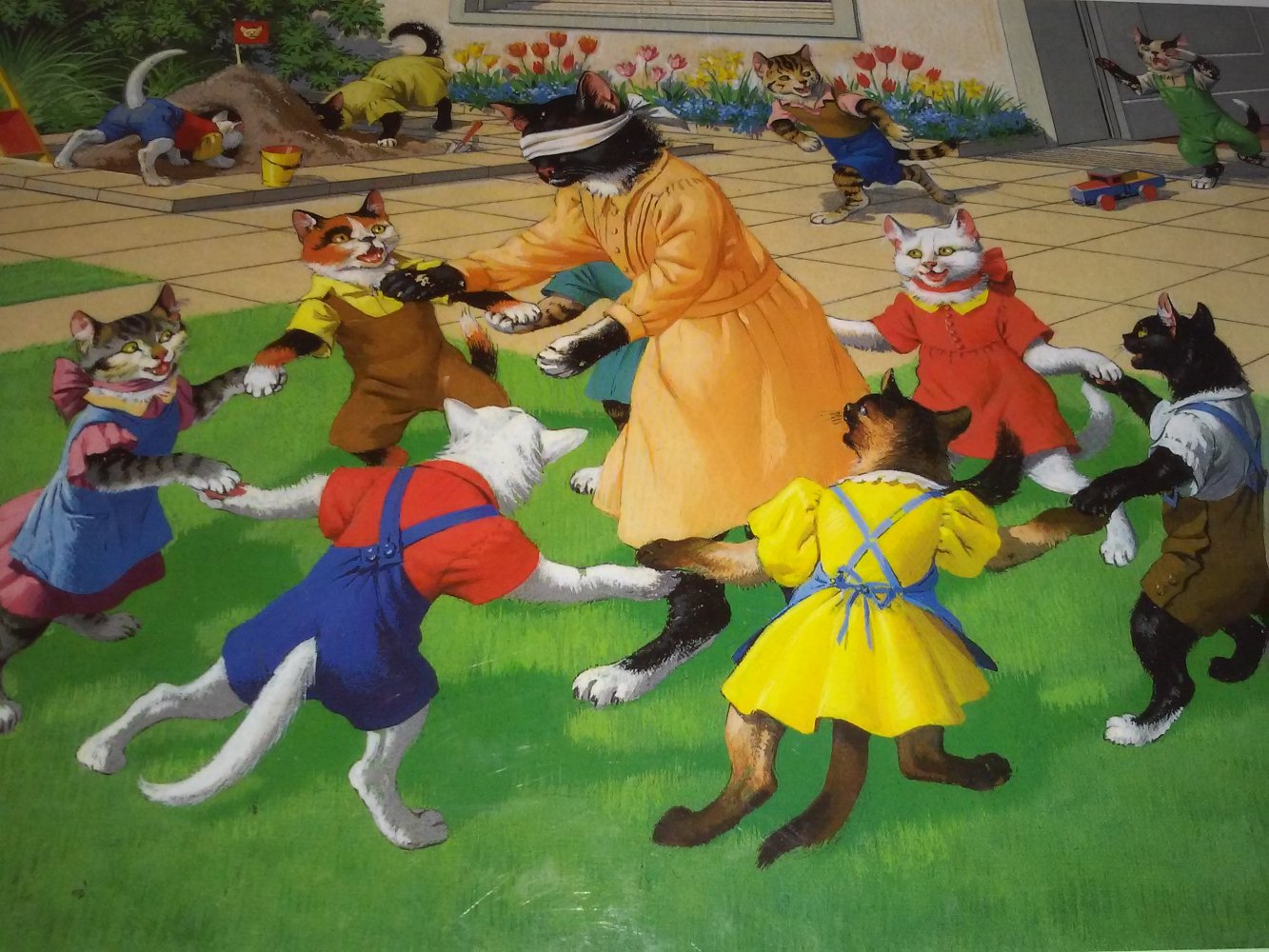 Die fröhliche Katzenschule /...Katzenfreizeit  altes Kinderbuch