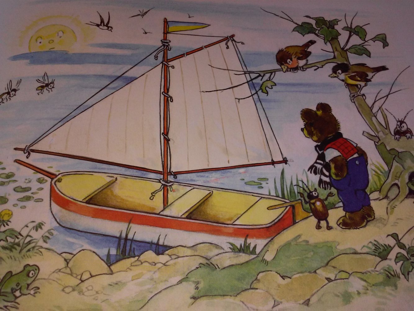 Nostalgie Bilderbücher:F Baumgarten,Katzenfeuerwehr,Teddy´s Fahrt