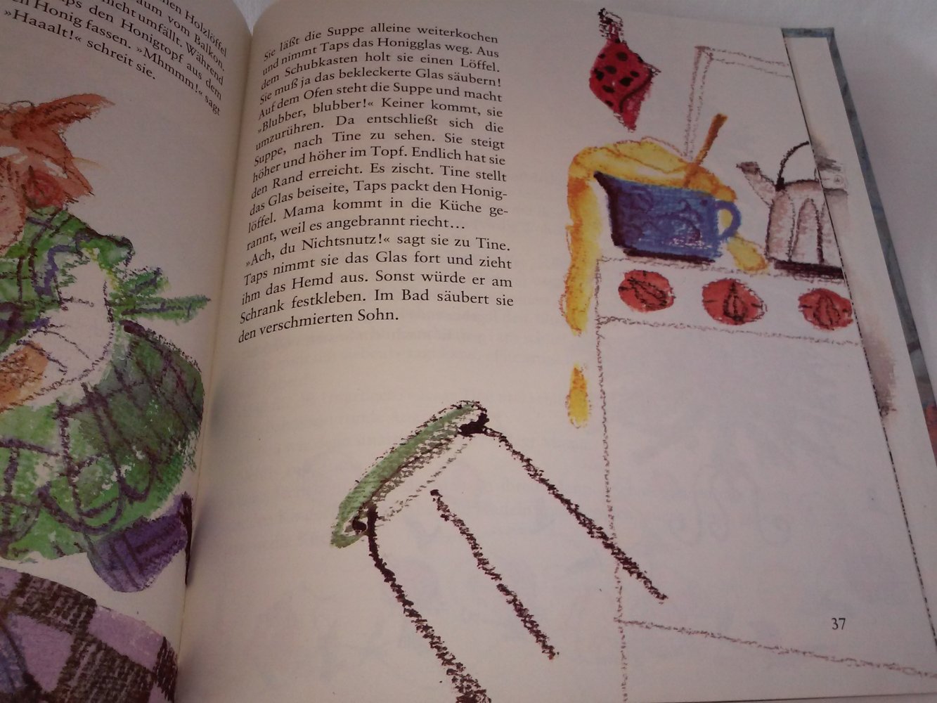 Hannes Hüttner: Taps und Tine (4Geschichten)-Kinderbuch alt 1.Alg