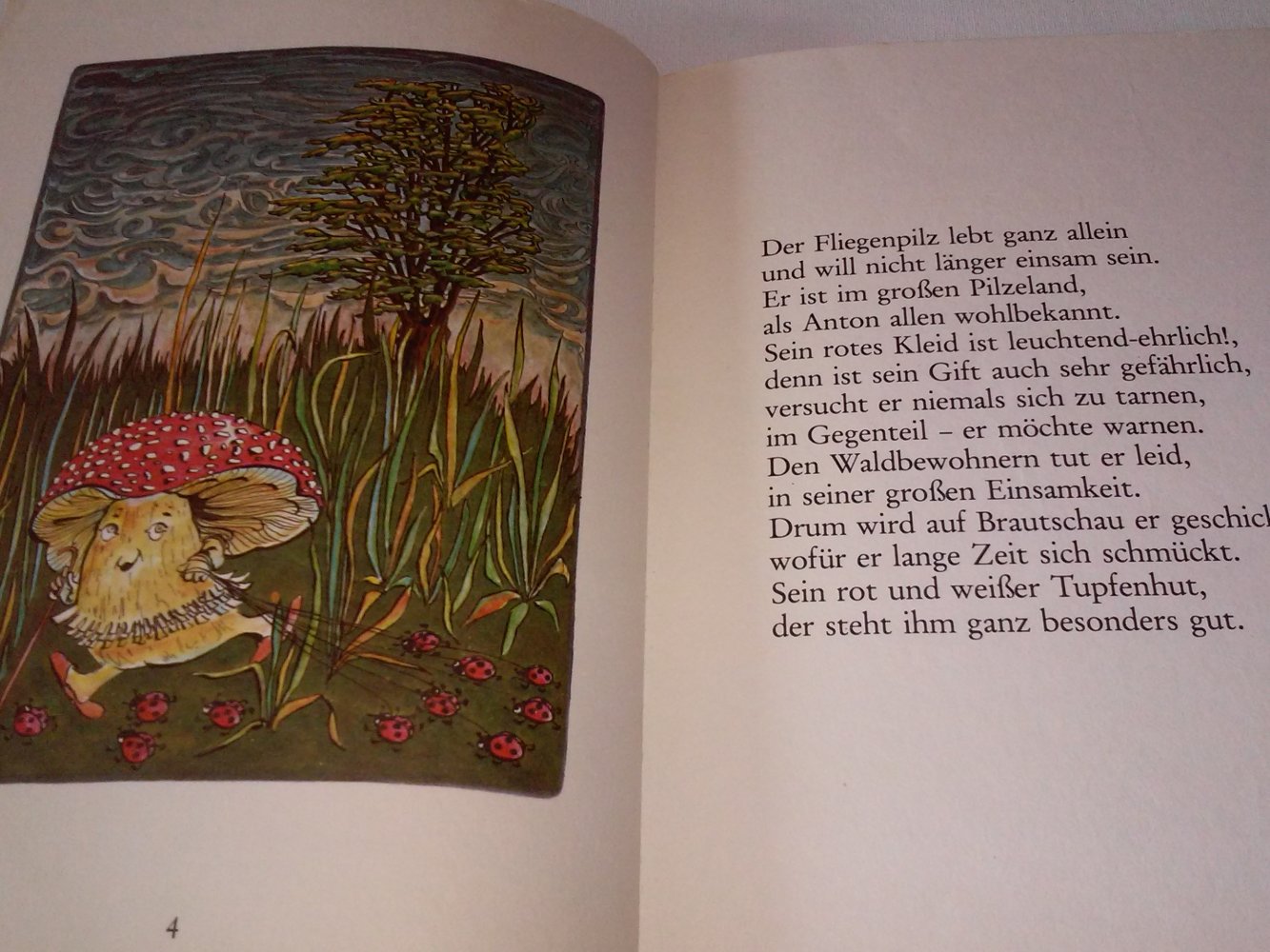  Maika Gräfin Tyszkiewicz: Anton, der Fliegenpilz Kinderbuch alt