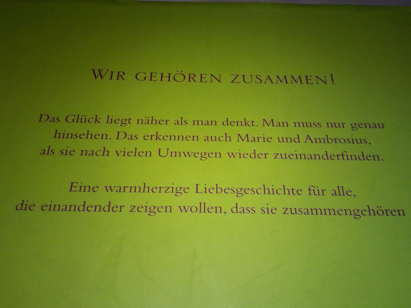 Marie und Ambrosius: Eine Geschichte von Liebe, Treue und Glück -Huhn und Maulwurf- 